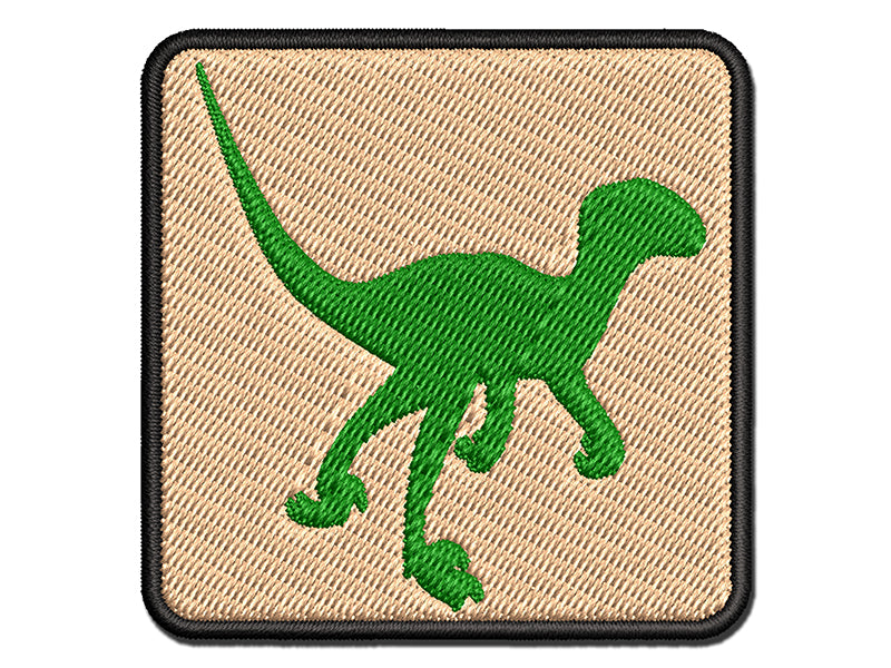 Velociraptor Dinosaur Solid Multi-Color Embroidered Iron-On or Hook & Loop Patch Applique