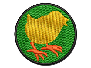 Baby Chick Chicken Standing Solid Multi-Color Embroidered Iron-On or Hook & Loop Patch Applique