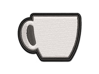 Coffee Mug Cup Solid Multi-Color Embroidered Iron-On or Hook & Loop Patch Applique