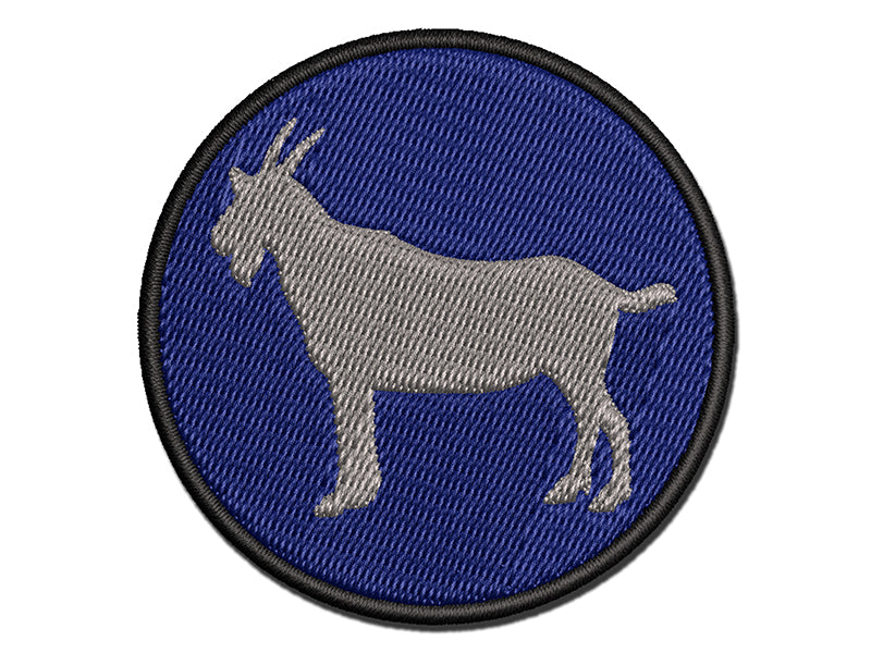 Goat Solid Multi-Color Embroidered Iron-On or Hook & Loop Patch Applique