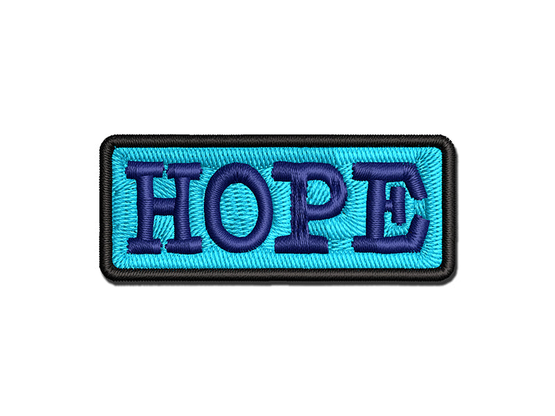 Hope Fun Text Multi-Color Embroidered Iron-On or Hook & Loop Patch Applique