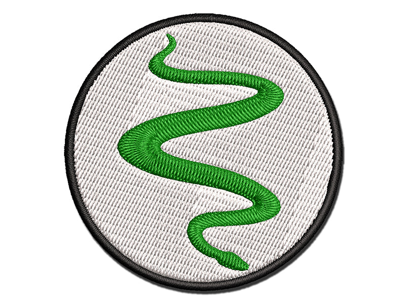 Slithering Snake Solid Multi-Color Embroidered Iron-On or Hook & Loop Patch Applique