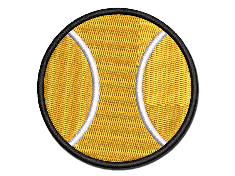 Tennis Ball Multi-Color Embroidered Iron-On or Hook & Loop Patch Applique