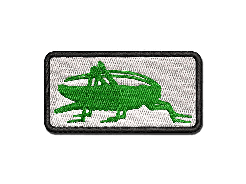 Grasshopper Insect Solid Multi-Color Embroidered Iron-On or Hook & Loop Patch Applique