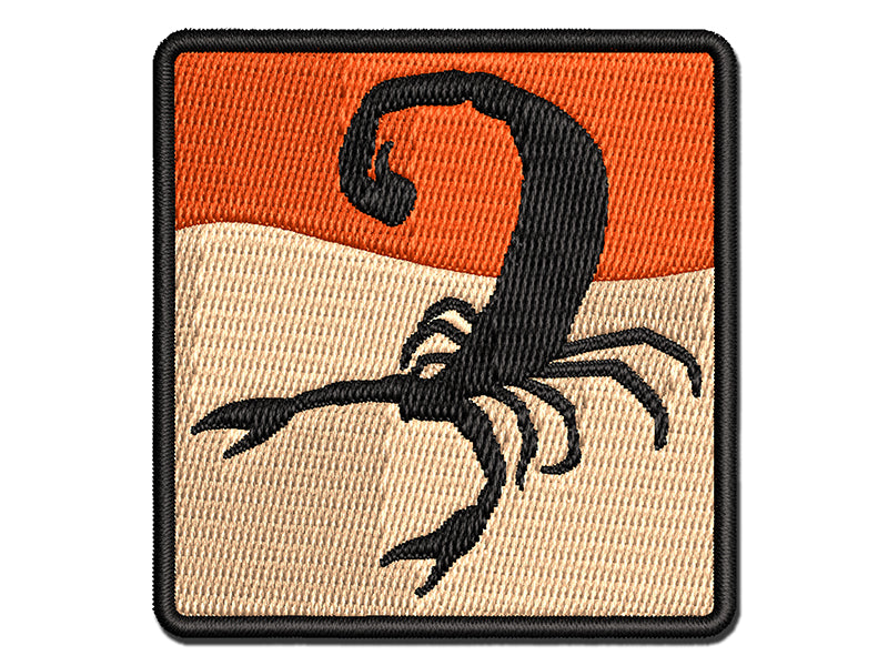 Scorpion Insect Solid Multi-Color Embroidered Iron-On or Hook & Loop Patch Applique
