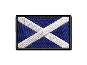 Scotland Flag Multi-Color Embroidered Iron-On or Hook & Loop Patch Applique