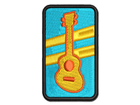 Ukulele Music Instrument Doodle Multi-Color Embroidered Iron-On or Hook & Loop Patch Applique