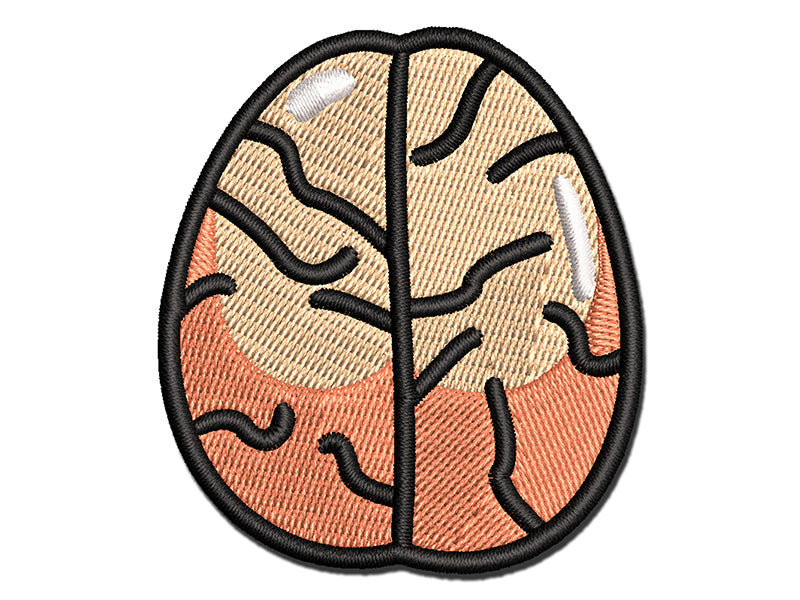Brain Doodle Multi-Color Embroidered Iron-On or Hook & Loop Patch Applique