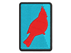 Cardinal Bird Solid Multi-Color Embroidered Iron-On or Hook & Loop Patch Applique