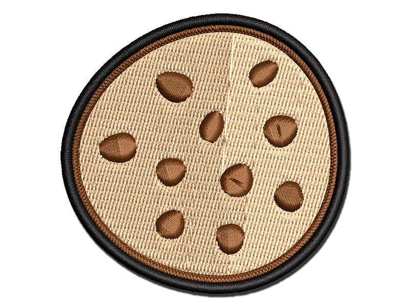 Chocolate Chip Cookie Multi-Color Embroidered Iron-On or Hook & Loop Patch Applique