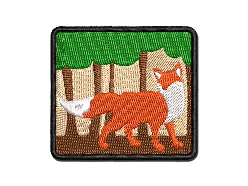 Fox Solid Multi-Color Embroidered Iron-On or Hook & Loop Patch Applique