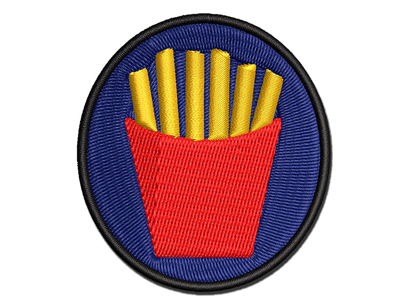 French Fries Multi-Color Embroidered Iron-On or Hook & Loop Patch Applique