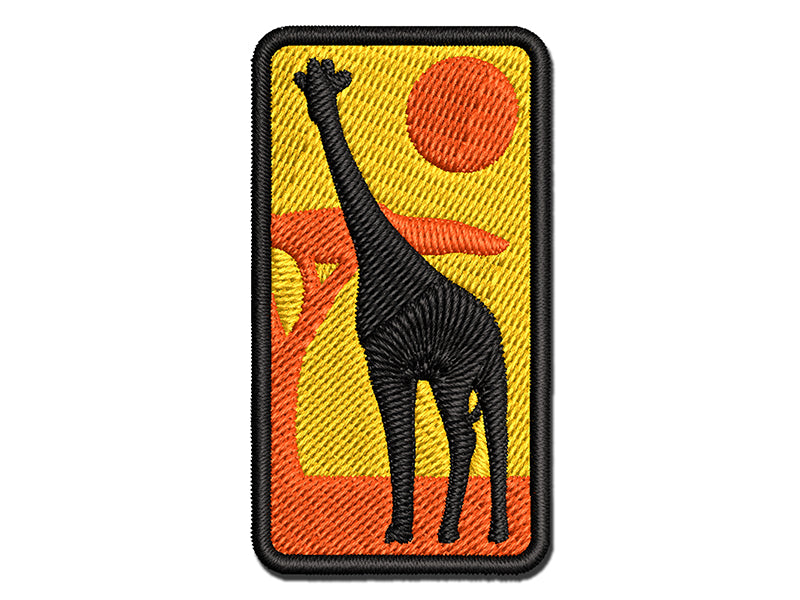Giraffe Standing Solid Multi-Color Embroidered Iron-On or Hook & Loop Patch Applique