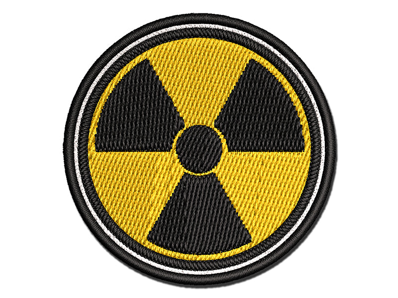 Ionizing Radiation Radioactive Trefoil Symbol Multi-Color Embroidered Iron-On or Hook & Loop Patch Applique