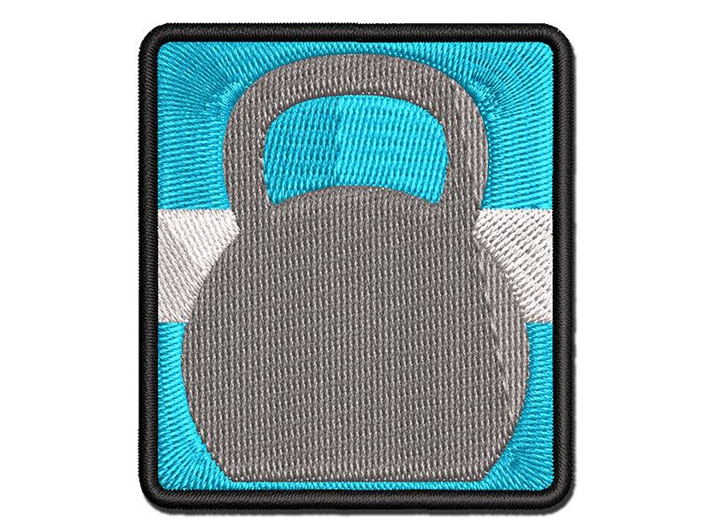 Kettlebell Weight Solid Multi-Color Embroidered Iron-On or Hook & Loop Patch Applique