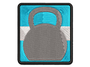 Kettlebell Weight Solid Multi-Color Embroidered Iron-On or Hook & Loop Patch Applique