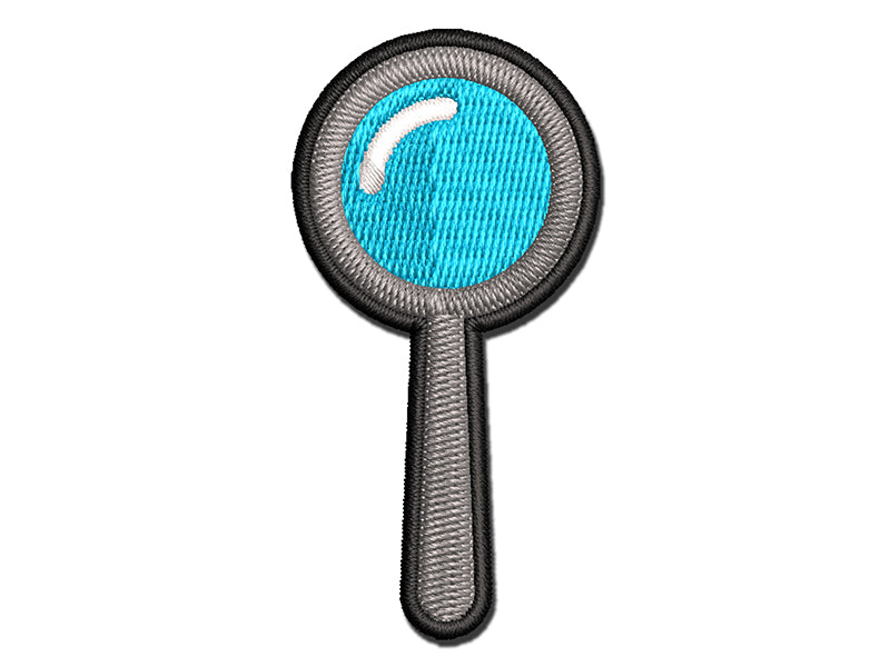 Magnifying Glass Multi-Color Embroidered Iron-On or Hook & Loop Patch Applique
