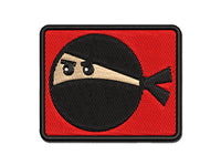 Ninja Face Funny Multi-Color Embroidered Iron-On or Hook & Loop Patch Applique