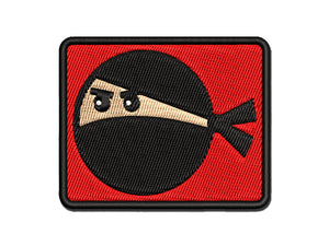 Ninja Face Funny Multi-Color Embroidered Iron-On or Hook & Loop Patch Applique