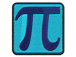 Pi Symbol Multi-Color Embroidered Iron-On or Hook & Loop Patch Applique