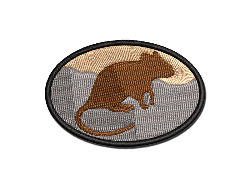 Rat Solid Multi-Color Embroidered Iron-On or Hook & Loop Patch Applique