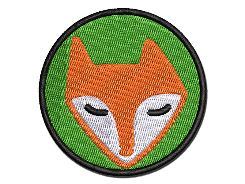 Resting Fox Face Multi-Color Embroidered Iron-On or Hook & Loop Patch Applique