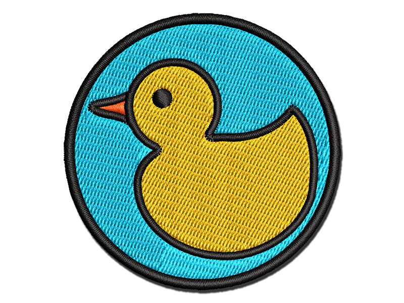 Rubber Ducky Multi-Color Embroidered Iron-On or Hook & Loop Patch Applique