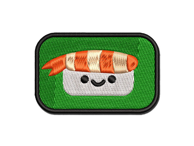 Sweet Sushi Kawaii Doodle Multi-Color Embroidered Iron-On or Hook & Loop Patch Applique