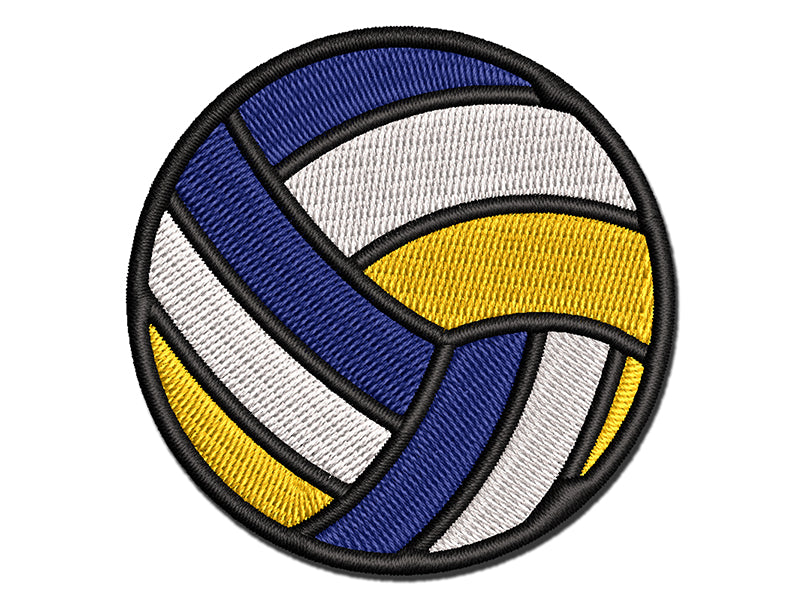 Volleyball Solid Multi-Color Embroidered Iron-On or Hook & Loop Patch Applique