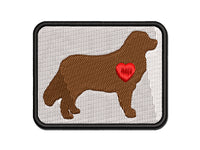 Bernese Mountain Dog with Heart Multi-Color Embroidered Iron-On or Hook & Loop Patch Applique