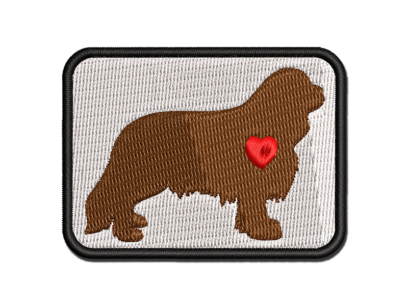 Cavalier King Charles Spaniel Dog with Heart Multi-Color Embroidered Iron-On or Hook & Loop Patch Applique