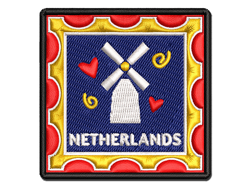 Netherlands Passport Travel Multi-Color Embroidered Iron-On or Hook & Loop Patch Applique