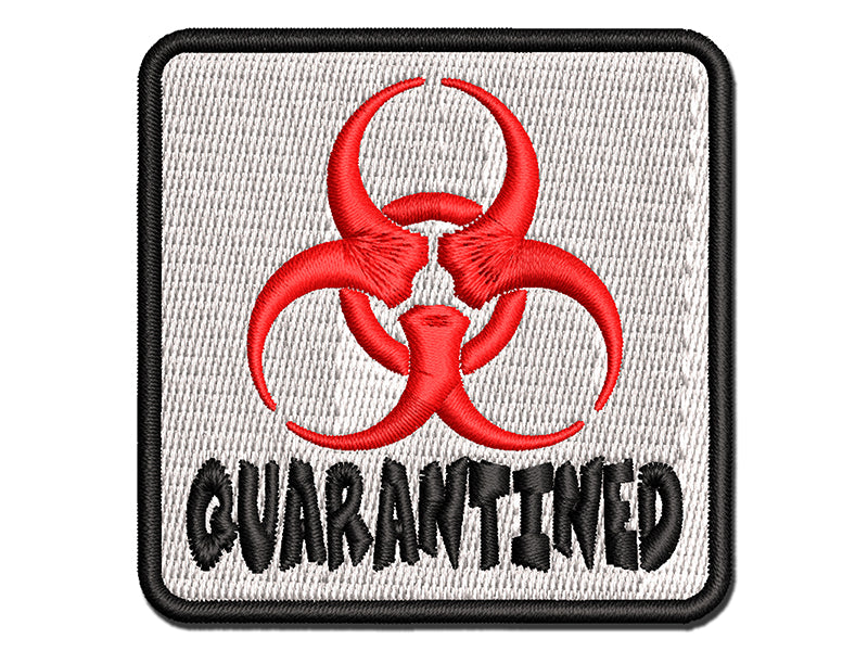 Quarantined Biohazard Symbol Multi-Color Embroidered Iron-On or Hook & Loop Patch Applique