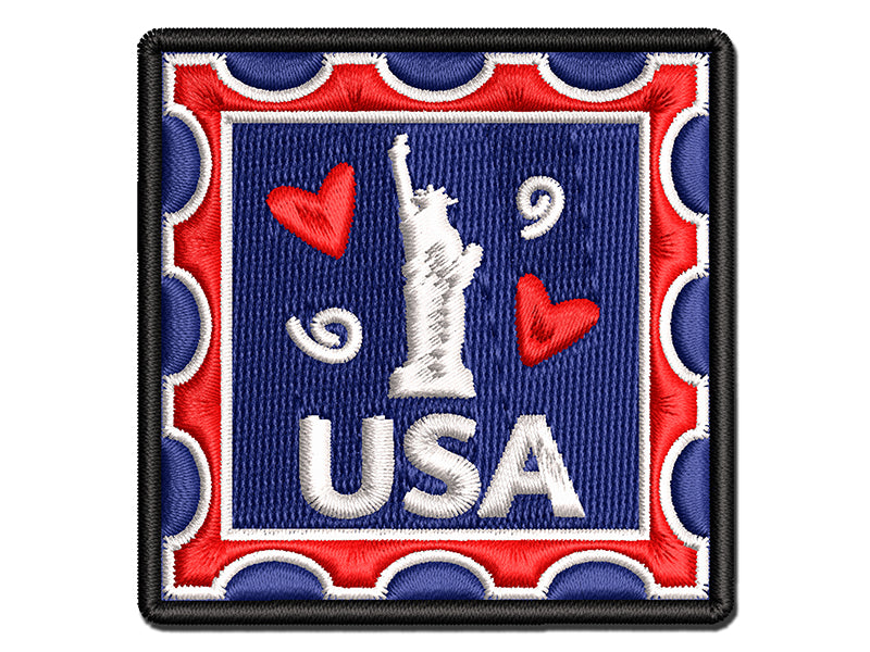 USA United States of America Passport Travel Multi-Color Embroidered Iron-On or Hook & Loop Patch Applique