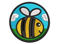 Buzzy Bumble Bee Multi-Color Embroidered Iron-On or Hook & Loop Patch Applique