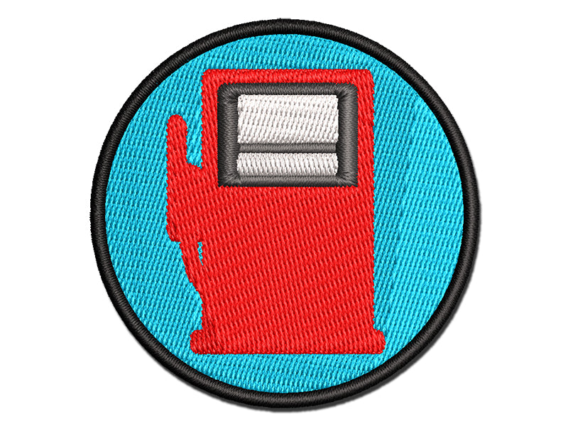 Gas Station Pump Multi-Color Embroidered Iron-On or Hook & Loop Patch Applique