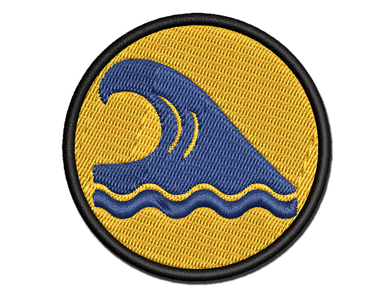 Ocean Surf Wave Beach Multi-Color Embroidered Iron-On or Hook & Loop Patch Applique