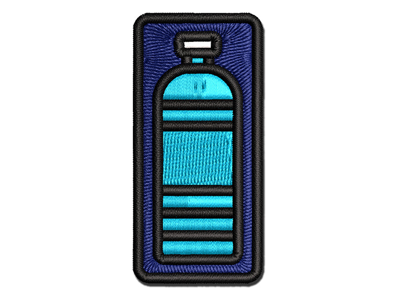 Water Bottle Icon Multi-Color Embroidered Iron-On or Hook & Loop Patch Applique