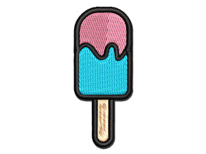 Popsicle Ice Cream on Stick Summer Multi-Color Embroidered Iron-On or Hook & Loop Patch Applique