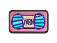 Yarn Knitting Crochet Skein Doodle Multi-Color Embroidered Iron-On or Hook & Loop Patch Applique