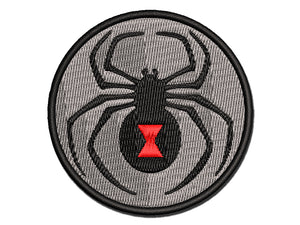 Black Widow Spider Multi-Color Embroidered Iron-On or Hook & Loop Patch Applique