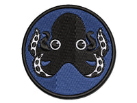 Cute Octopus Multi-Color Embroidered Iron-On or Hook & Loop Patch Applique