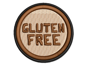 Gluten Free Multi-Color Embroidered Iron-On or Hook & Loop Patch Applique