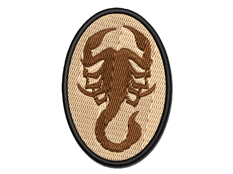 Scorpion Silhouette Multi-Color Embroidered Iron-On or Hook & Loop Patch Applique