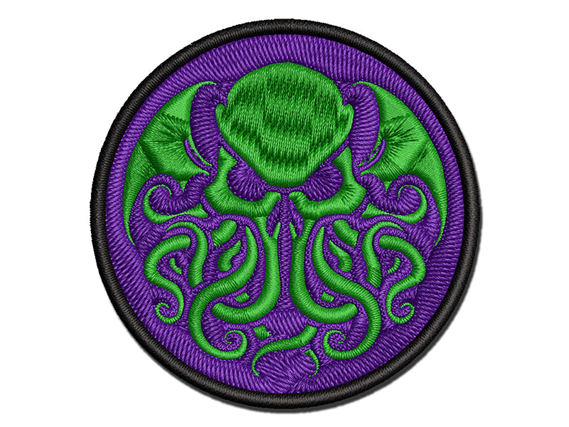 Cthulhu Eldritch Horror Multi-Color Embroidered Iron-On or Hook & Loop Patch Applique