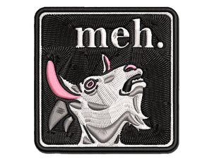 Meh Goat Multi-Color Embroidered Iron-On or Hook & Loop Patch Applique