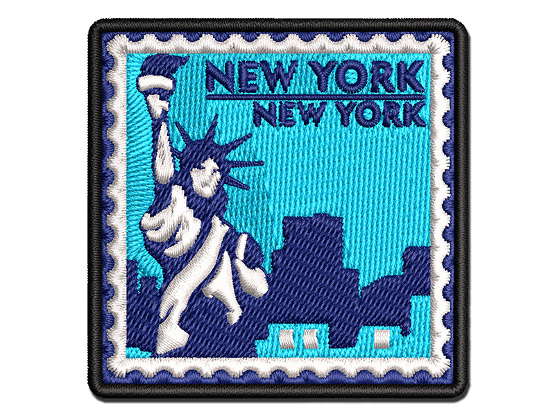 New York Destination Travel Multi-Color Embroidered Iron-On or Hook & Loop Patch Applique