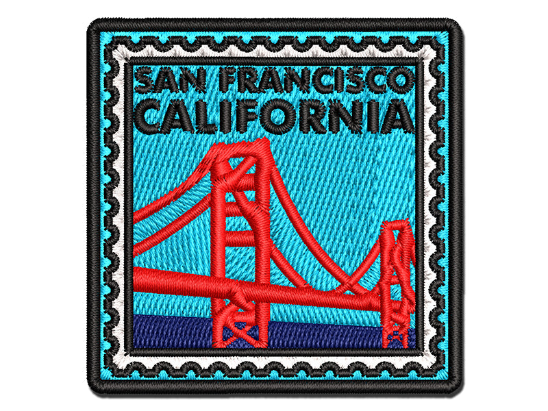 San Francisco California Destination Travel Multi-Color Embroidered Iron-On or Hook & Loop Patch Applique