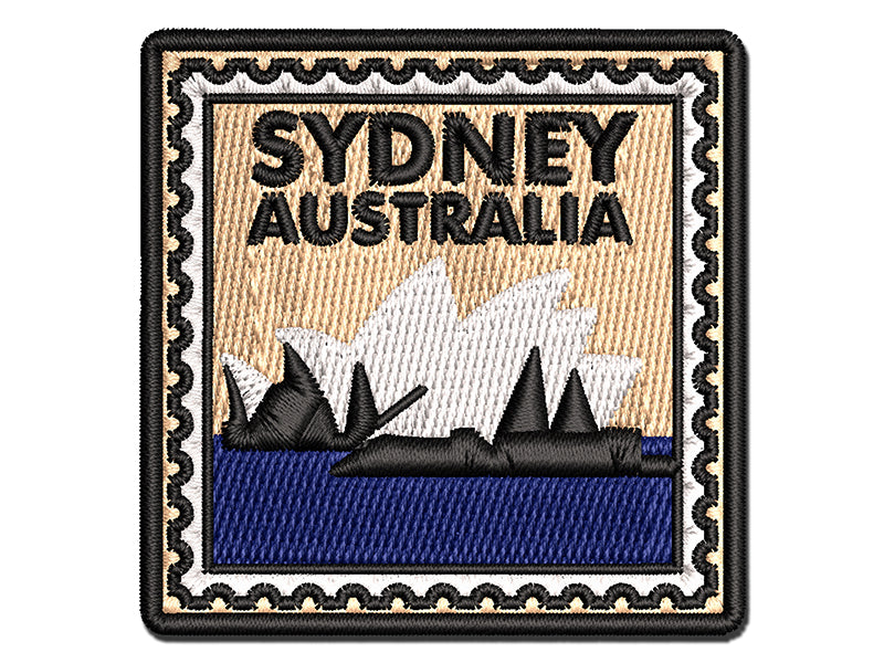 Sydney Opera House Australia Destination Travel Multi-Color Embroidered Iron-On or Hook & Loop Patch Applique