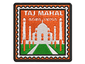 Taj Mahal Agra India Destination Travel Multi-Color Embroidered Iron-On or Hook & Loop Patch Applique